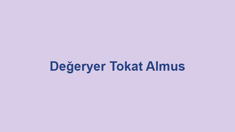 Değeryer Tokat Almus