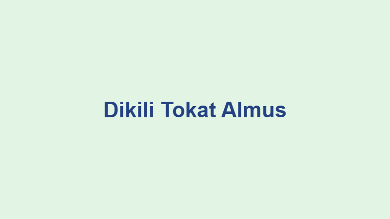 Dikili Tokat Almus