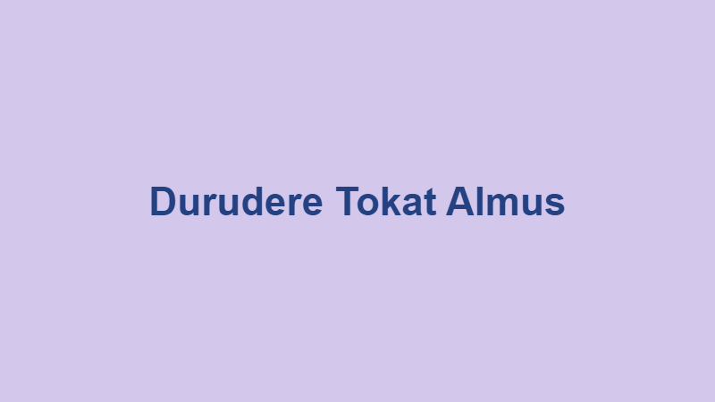 Durudere Tokat Almus