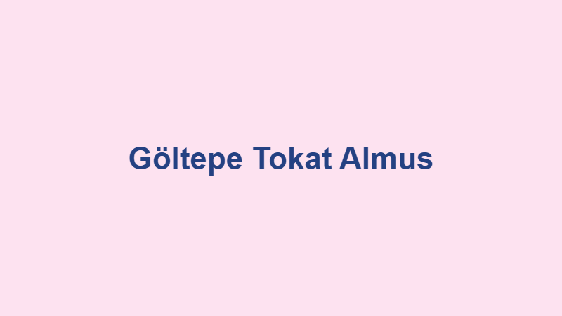 Göltepe Tokat Almus
