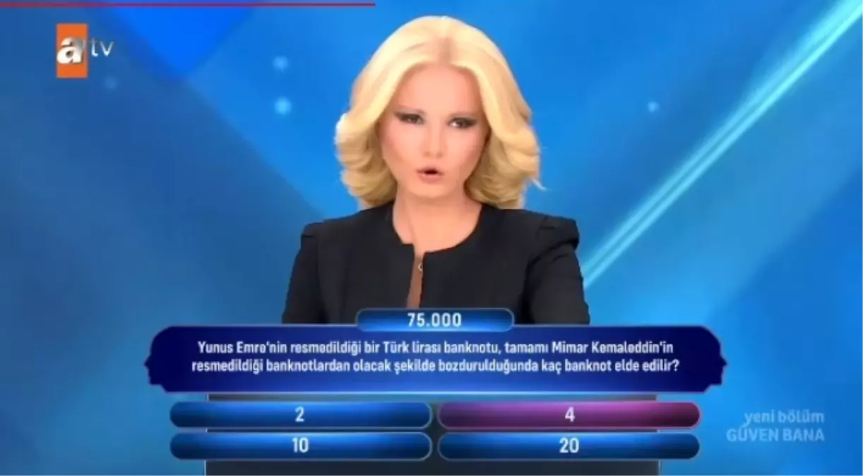 Bilgi yarışması heyecanı: Mimar Kemaleddin’li lira ile Yunus Emre’yi değiştirmek, 20 lira değerinde bir ödül mü kazanacak?