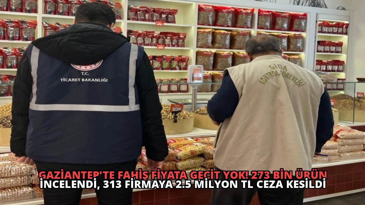 Gaziantep’te Fahiş Fiyata Geçit Yok! 273 Bin Ürün İncelendi, 313 Firmaya 2.5 Milyon TL Ceza Kesildi