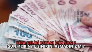 Kira Geliri Beyanı İçin Son 7 Gün: 47 Bin TL Sınırını Aşmadınız mı?