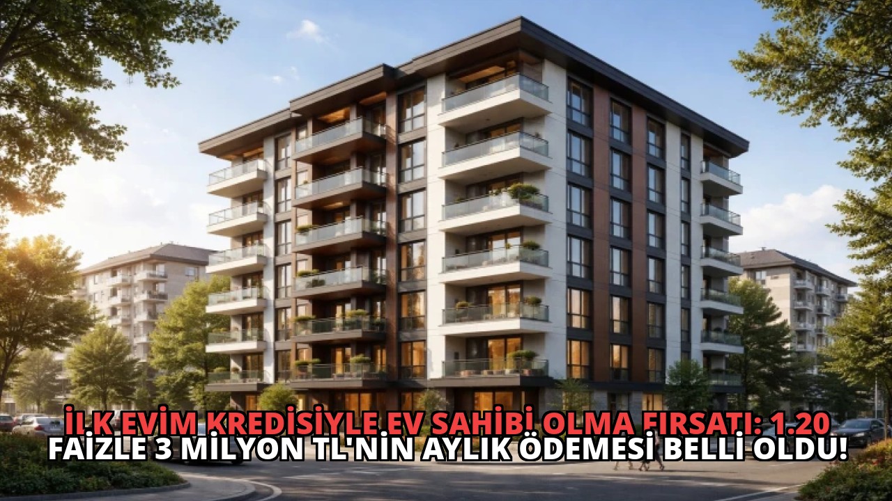 İlk Evim Kredisiyle Ev Sahibi Olma Fırsatı: 1.20 Faizle 3 Milyon TL’nin Aylık Ödemesi Belli Oldu!