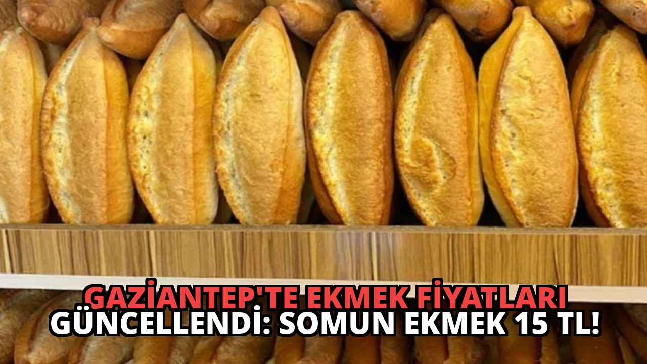 Gaziantep’te Ekmek Fiyatları Güncellendi: Somun Ekmek 15 TL!