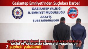 Gaziantep’te Firari Avı Başladı: Uyuşturucu Taciri ve Yaralama Şüphelisi Yakalandı!