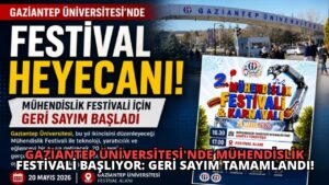 Gaziantep Üniversitesi’nde Mühendislik Festivali Başlıyor: Geri Sayım Tamamlandı!
